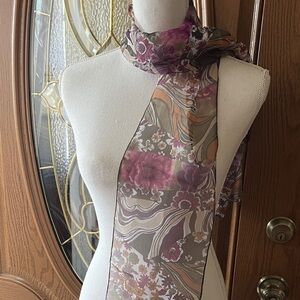 Floral Patterned Scarf